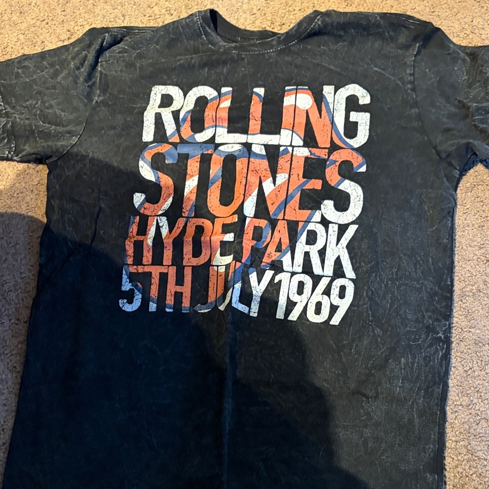 The Rolling Stones Hyde Park Graphic Tee - Black and Orange
